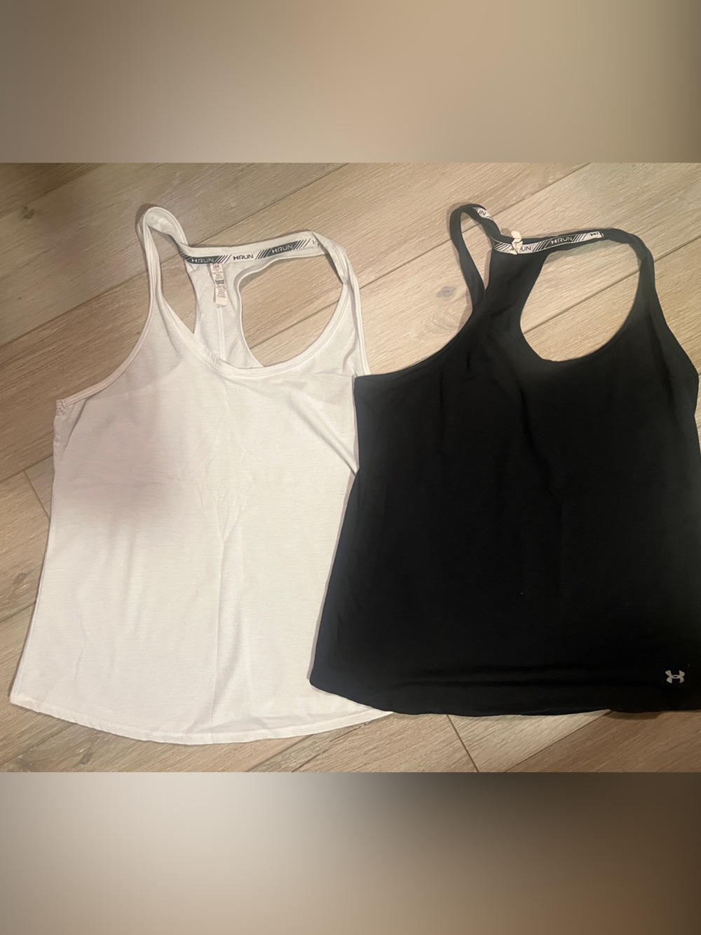 Under Armour Women’s Black & White Racerback Tank Tops